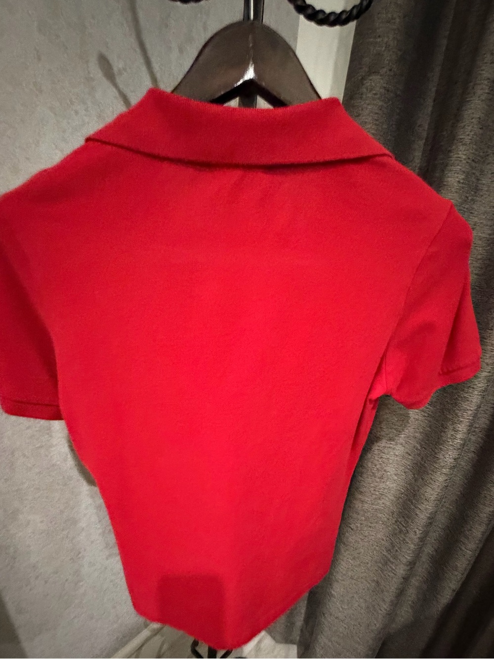 Burberry Red Short-Sleeve Polo Top size medium - Picture 5 of 8